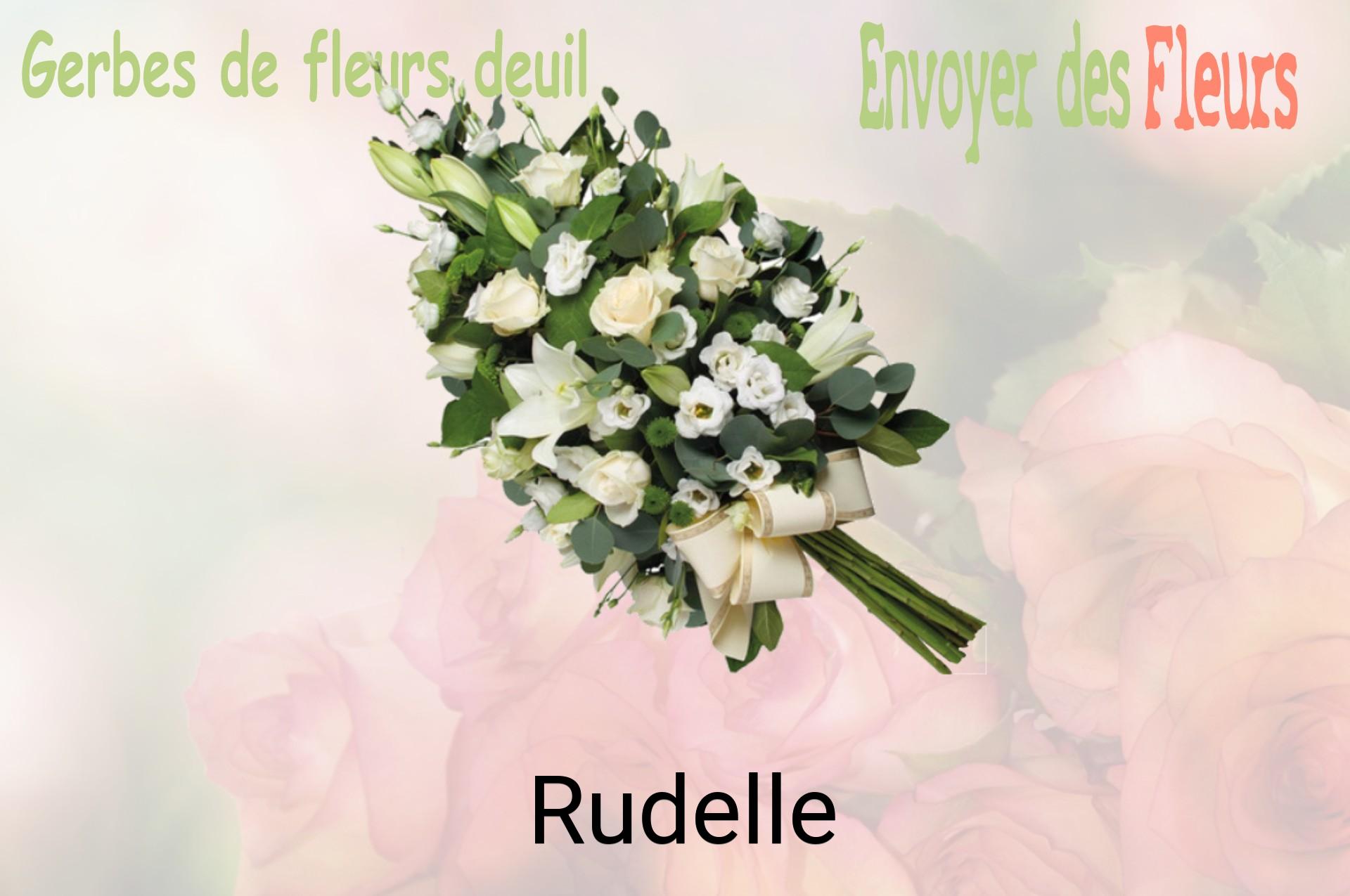 Gerbe de fleurs de deuil livrée à Rudelle